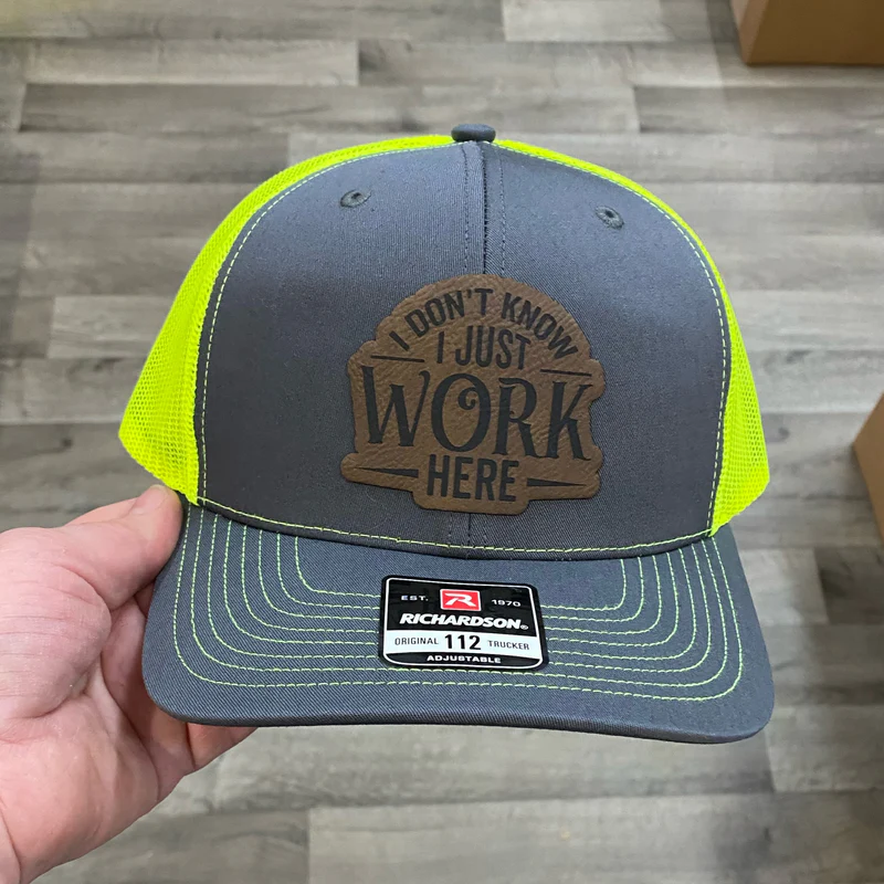 I Don't Know, I Just Work Here Hat 112 Richardson High Viz Yellow
