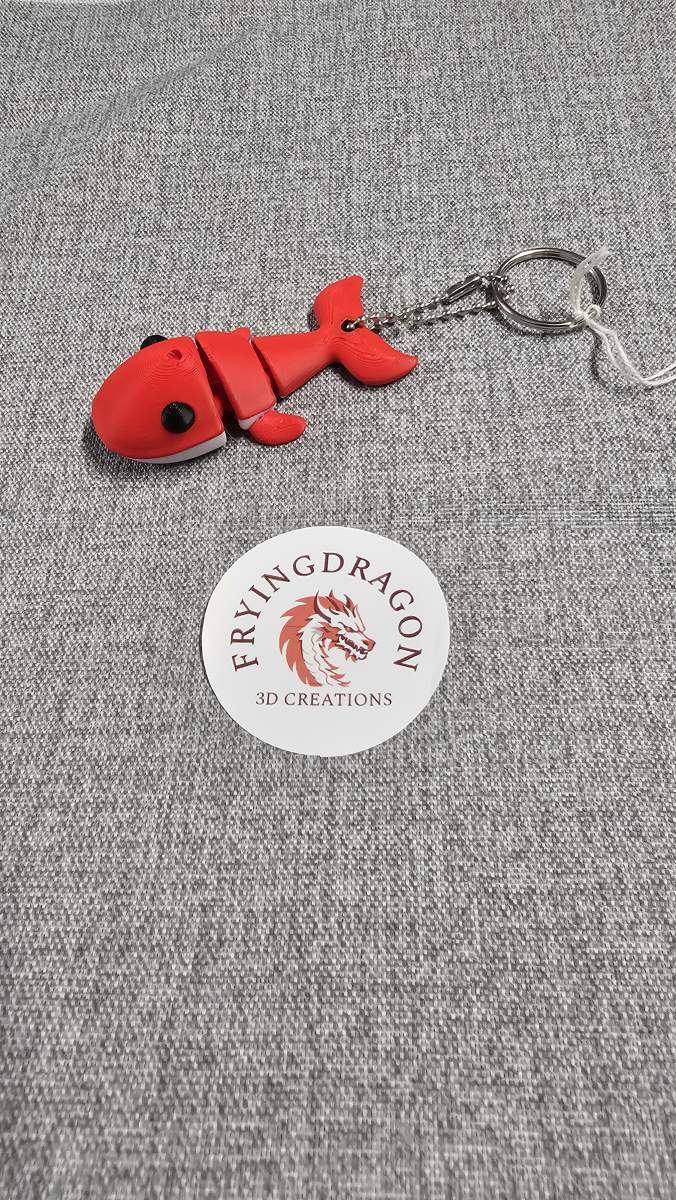 Red Whale Keychain